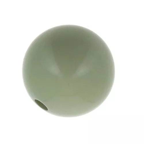 Perle en résine opaque 14 mm - Vert de gris x1