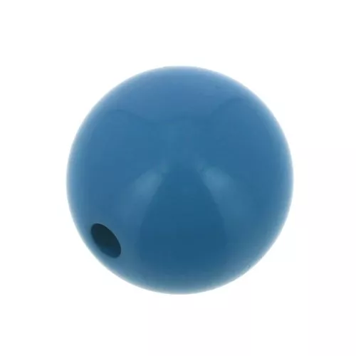 Perle en résine opaque 14 mm - Bleu lapis x1
