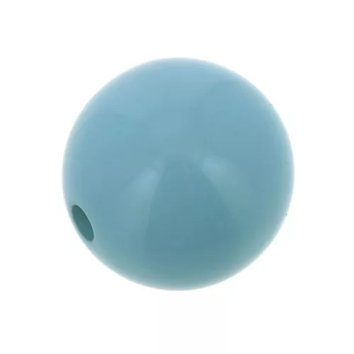 Perle en résine opaque 14 mm - Bleu x1