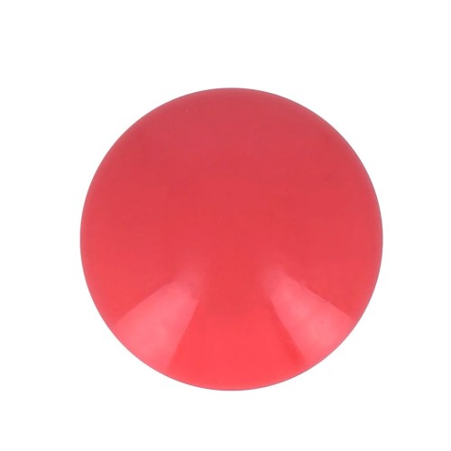 Cabochon rond en résine opaque 12 mm - Rouge clair x1