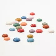 Cabochon rond en résine opaque 12 mm - Ivoire x1