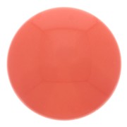 Cabochon rond en résine opaque 12 mm - Rouge corail x1|raw }}