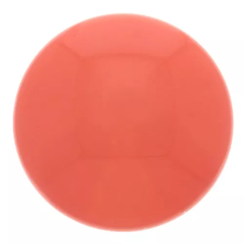 Cabochon rond en résine opaque 12 mm - Rouge corail x1
