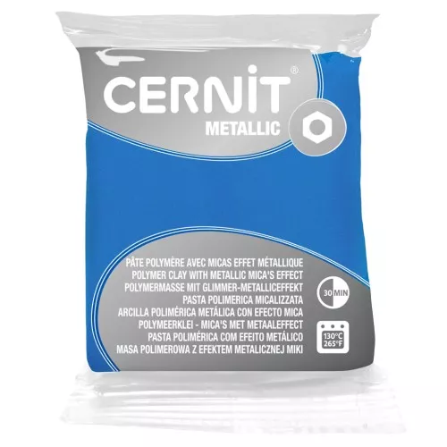 Pâte Cernit Metallic Bleu 56gr (n°200)
