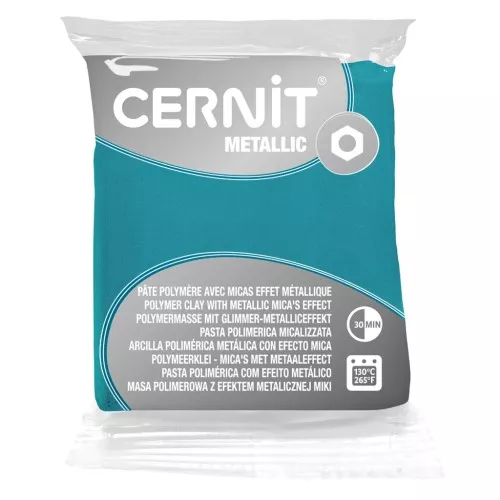 Pâte Cernit Metallic Turquoise 56gr (n°676)