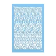 Silk Screen Moiko pour Pâte polymère 74x105 mm - Motif flowers 13.23