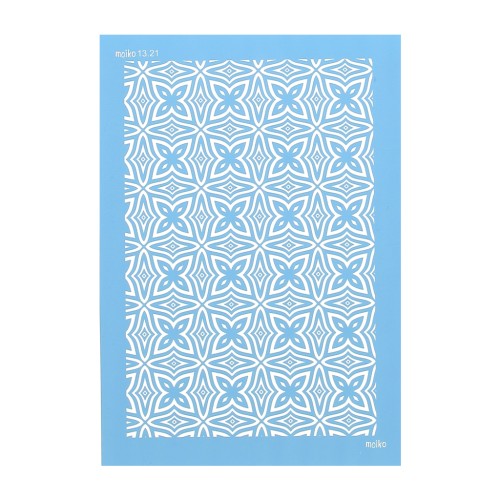 Silk Screen Moiko pour Pâte polymère 74x105 mm - Motif Aborigène simple 13.21