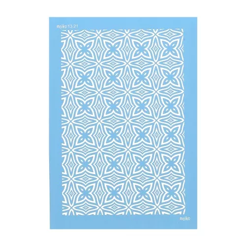 Silk Screen Moiko pour Pâte polymère 74x105 mm - Motif Aborigène simple 13.21