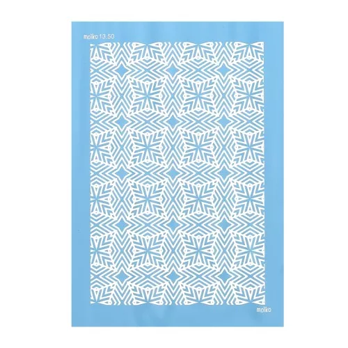Silk Screen Moiko pour Pâte polymère 74x105 mm - Motif Kaléidoscope 13.50
