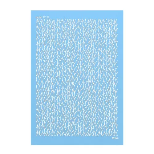 Silk Screen Moiko pour Pâte polymère 74x105 mm - Motif Tressage 12.32