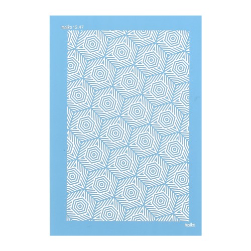 Silk Screen Moiko pour Pâte polymère 74x105mm - Motif Tortue Aborigène 12.47