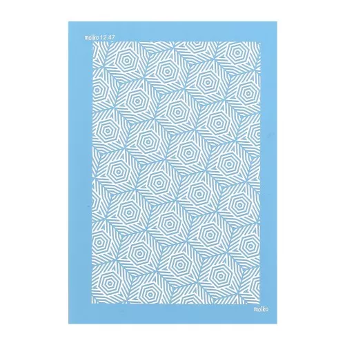 Silk Screen Moiko pour Pâte polymère 74x105mm - Motif Tortue Aborigène 12.47