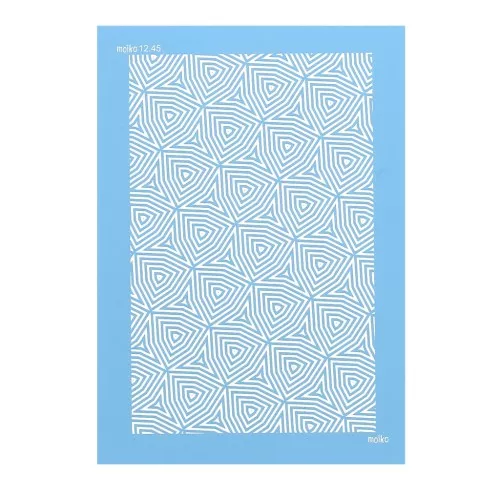 Silk Screen Moiko pour Pâte polymère 74x105 mm - Motif Triangle Aborigène 12.45