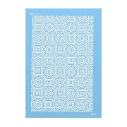 Silk Screen Moiko pour Pâte polymère 74x105 mm - Motif Carrelage étoilé 12.54