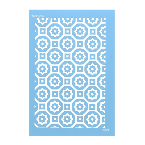Silk Screen Moiko pour Pâte polymère 74x105 mm - Motif Carreau de ciment 12.53