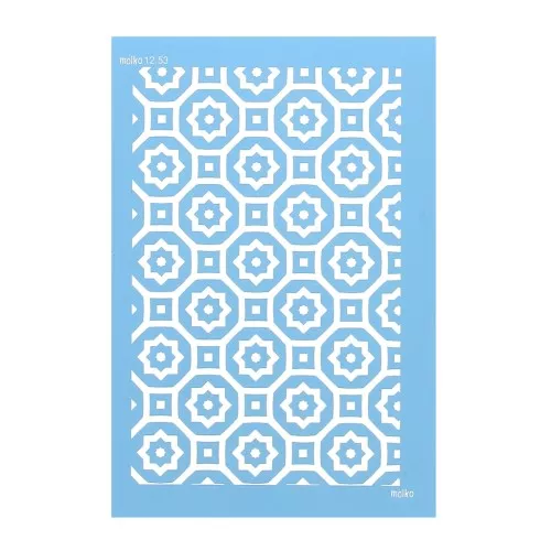 Silk Screen Moiko pour Pâte polymère 74x105 mm - Motif Carreau de ciment 12.53