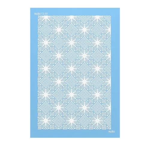 Silk Screen Moiko pour Pâte polymère 74x105 mm - Motif Losanges 13.00