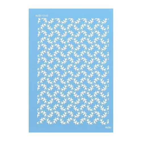 Silk Screen Moiko pour Pâte polymère 74x105 mm - Motif Petites branches 13.49