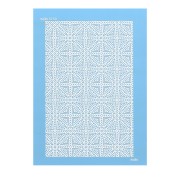Silk Screen Moiko pour Pâte polymère 74x105 mm - Motif Triangles et Chevrons 12.50