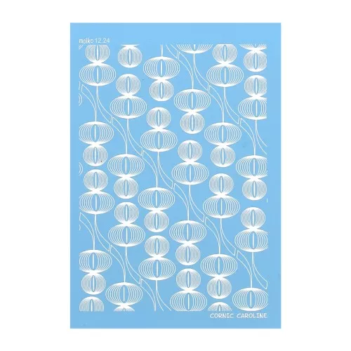 Silk Screen Moiko pour Pâte polymère 74x105mm - Lanternes Design Caroline Cornic