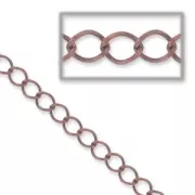 Chaîne maille rombo 4 mm cuivré vieilli x1m