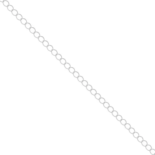 Chaîne maille Rombo 4 mm Placage argent finx1m