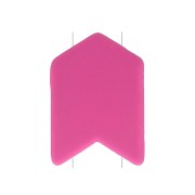 Perle colorée 2 trous en zamac effet gomme forme flèche 11x8 mm - Rose x1|raw }}