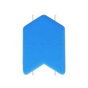 Perle colorée 2 trous en zamac effet gomme forme flèche 11x8 mm - Bleu x1|raw }}