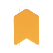 Perle colorée 2 trous en zamac effet gomme forme flèche 11x8 mm - Moutarde x1|raw }}