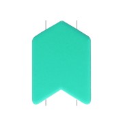 Perle colorée 2 trous en zamac effet gomme forme flèche 11x8 mm - Vert turquoise x1|raw }}