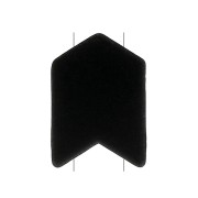 Perle colorée 2 trous en zamac effet gomme forme flèche 11x8 mm - Noir x1|raw }}
