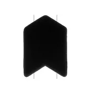 Perle colorée 2 trous en zamac effet gomme forme flèche 11x8 mm - Noir x1