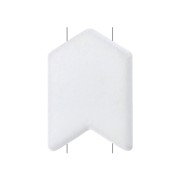 Perle colorée 2 trous en zamac effet gomme forme flèche 11x8 mm - Blanc x1|raw }}