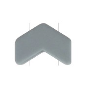 Perle colorée 2 trous en zamac effet gomme Chevron 6x8 mm - Gris x1|raw }}