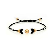 Perle colorée 2 trous en zamac effet gomme Chevron 6x8 mm - Rose x1