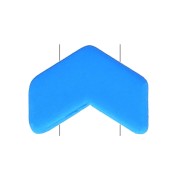 Perle colorée 2 trous en zamac effet gomme Chevron 6x8 mm - Bleu x1|raw }}