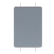 Perle colorée 2 trous en zamac effet gomme forme rectangle 11x8 mm - Gris x1|raw }}