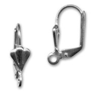 Dormeuses éco fleur de lys 17 mm black nickel x4