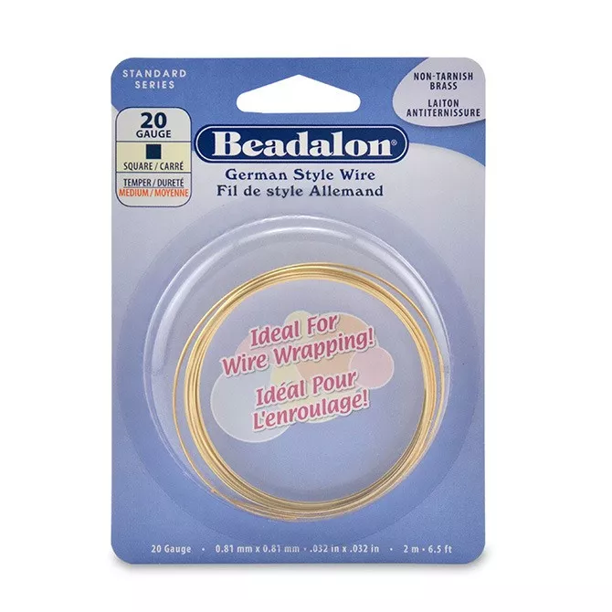 Fil Carré En Laiton Pliable Demi-dur 26 Ga (0,4 Mm) 49,21 Pieds, Uxcell, Neuf