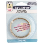 Fil de laiton brut carré 0.81 mm - German Style Wire - Anti-ternissement x2m