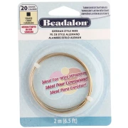 Fil de laiton brut carré 0.81 mm - German Style Wire - Anti-ternissement x2m