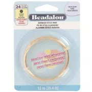 Fil de cuivre rond 0.51 mm doré anti-ternissement x12 m