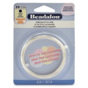 Fil de cuivre rond 0.81 mm - German Style Wire - Argenté x6m