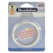 Fil de cuivre rond 0.81 mm - German Style Wire - Argenté x6m