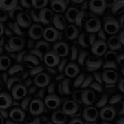 Rocaille Toho Demi Round 6/0 TO6RDR0049F - Opaque Frosted Jet x5g