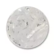Sequin froissé 40 mm argenté  x1