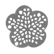 Estampe fleur pointillée 28 mm argenté vieilli x1|raw }}