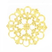 Estampe ronde 25 mm doré à l'or fin x1|raw }}