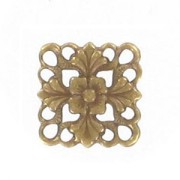 Estampe carrée 16 mm bronze x4|raw }}