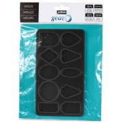 Moule silicone 10 formes géométriques pendentifs - résine bi-composant